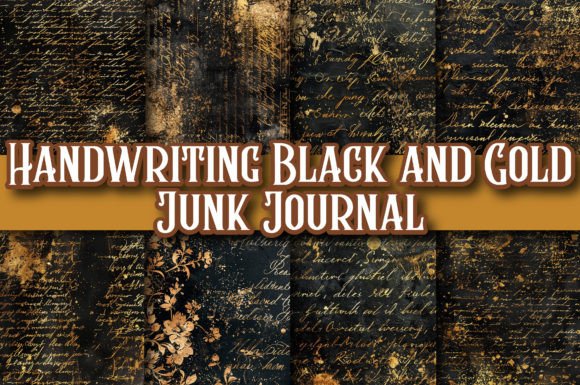 Download Handwriting Black and Gold Junk Journal - Premium Resources